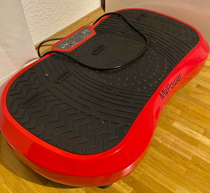 Die MVPower Fitness Ultraflache Vibrationsplatte nach mehrmaliger Benutzung.