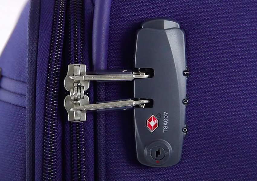 Das TSA-Schloss bei Samsonite Base Boost Weichschalenkoffer.