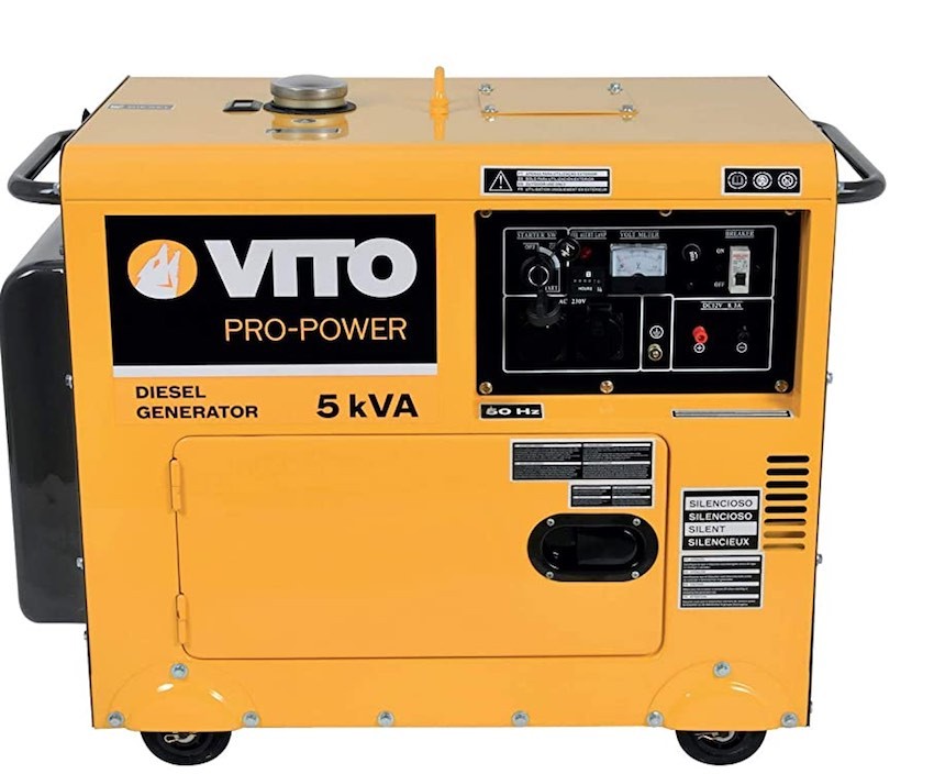 Der VITO VIGD5SH Stromerzeuger aus der Nähe.