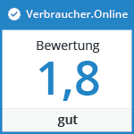 Bewertungsnote 1,8