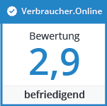 Bewertungsnote 2,9