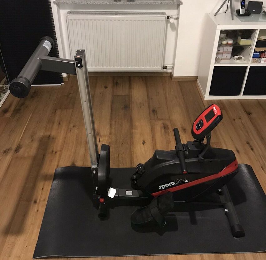 Das SportsPlus SP-MR-008-B Rudergerät nach dem Auspacken.