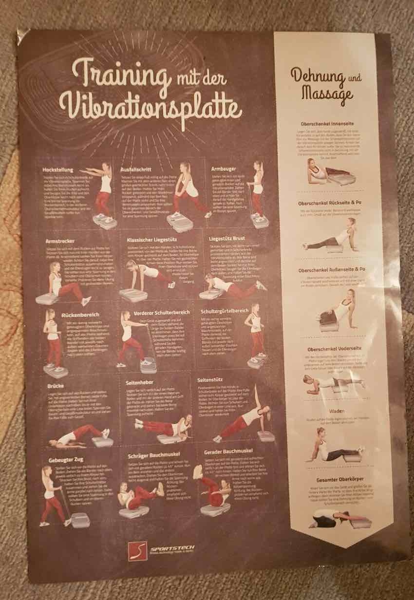 Ein Übungsposter ist ebenfalls dabei.
