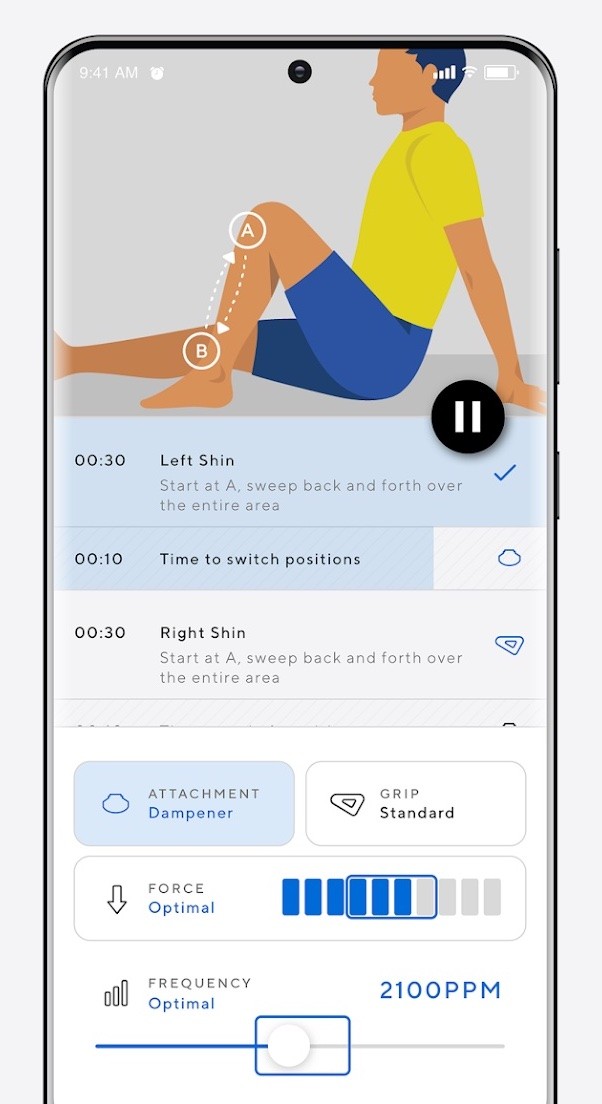 Die Theragun App.